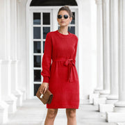twist lantern sleeve dress, view 5 - MRSLM