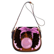 printed PU shell messenger bag, view 15 - MRSLM