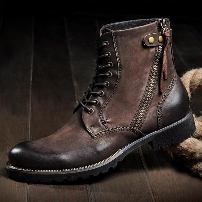 British style retro combat boots, view 2 - MRSLM