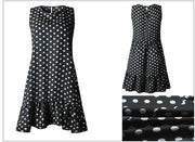 Women's polka dot chiffon dress, view 16 - MRSLM