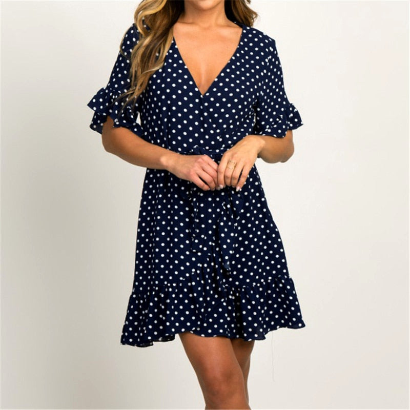 polka dot summer dress, view 7 - MRSLM