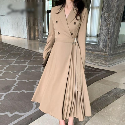 vintage plaid work dress for women, view 2 - MRSLM