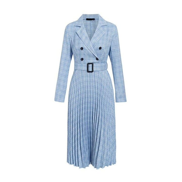 Vintage Plaid Work Dress for Women