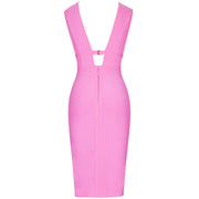 v-neck bodycon women's dress, view 10 - MRSLM