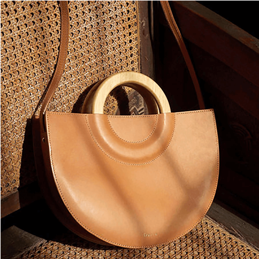 Wooden handle fan bag - MRSLM