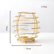 nordic wrought iron candle holder, view 2 - MRSLM