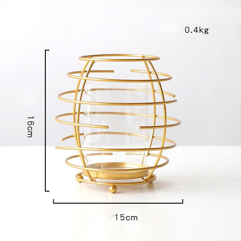 nordic wrought iron candle holder, view 2 - MRSLM