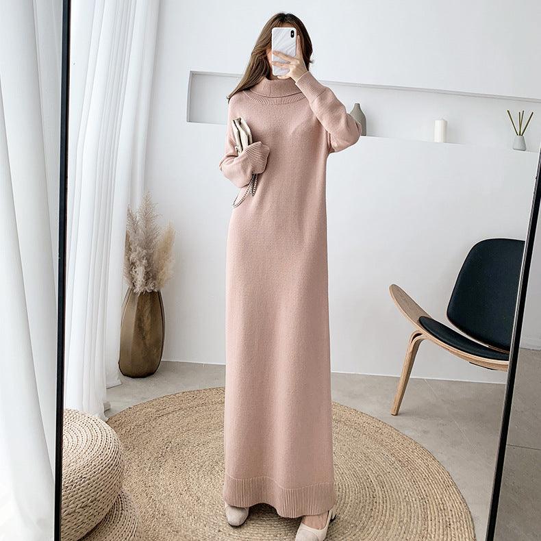 Black knitted long dress, view 4 - MRSLM