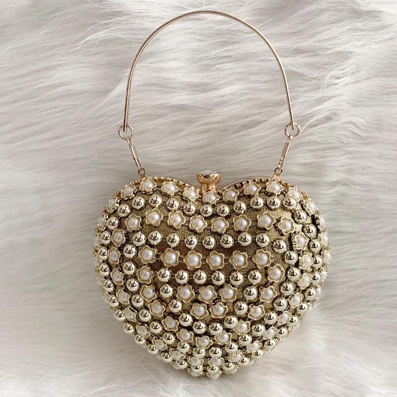 Heart diamond evening handbag, view 5 - MRSLM