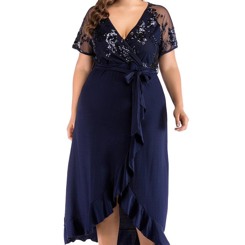 knitted maxi skirt with irregular hem, view 5 - MRSLM