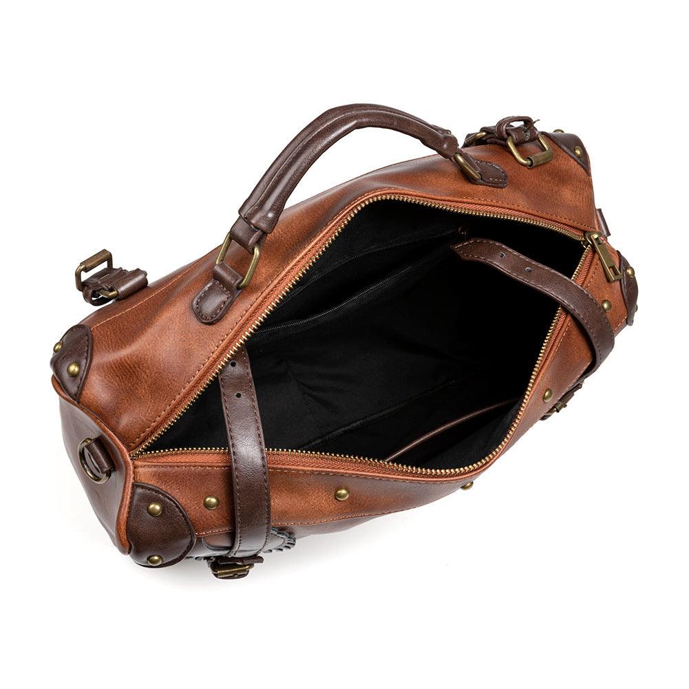 Fashion Creativity Ladies Retro Brown Outdoor Steampunk Backpack - MRSLM