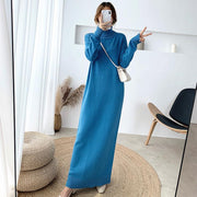 Black knitted long dress, view 6 - MRSLM