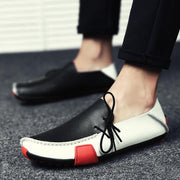 Men's soft flat sole leather shoes - MRSLM