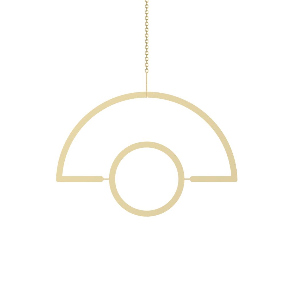 Gold Hanging Semicircle Plant Holder - MRSLM