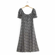 Printed waist split dress - MRSLM