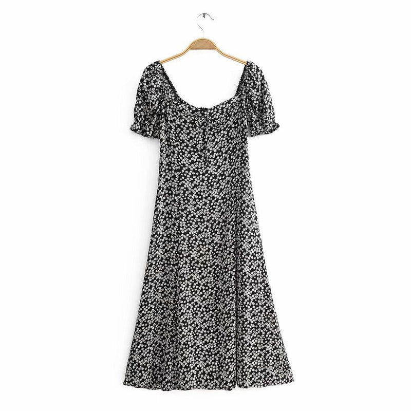 Printed waist split dress - MRSLM