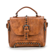 studded women's messenger bag, view 11 - MRSLM