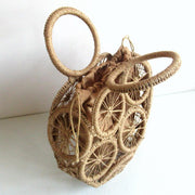 hollow woven paper rope bag, view 3 - MRSLM