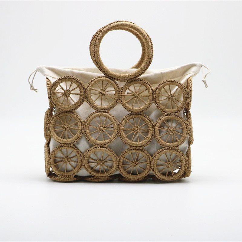 hollow woven paper rope bag, view 9 - MRSLM
