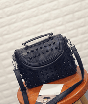 sheepskin rivet stitching pouch, view 7 - MRSLM