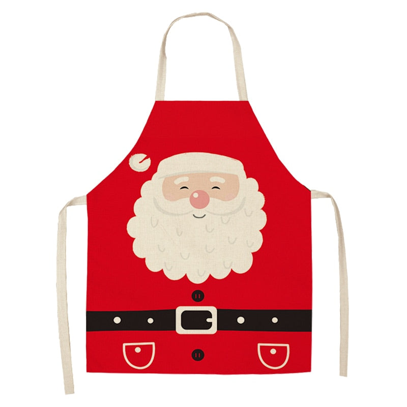 Christmas Themed Linen Apron