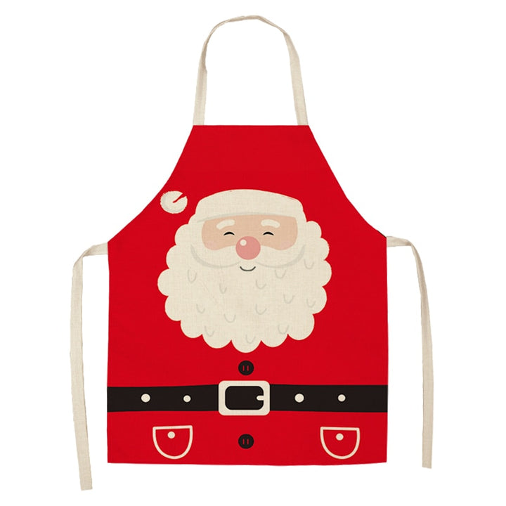 Christmas Themed Linen Apron