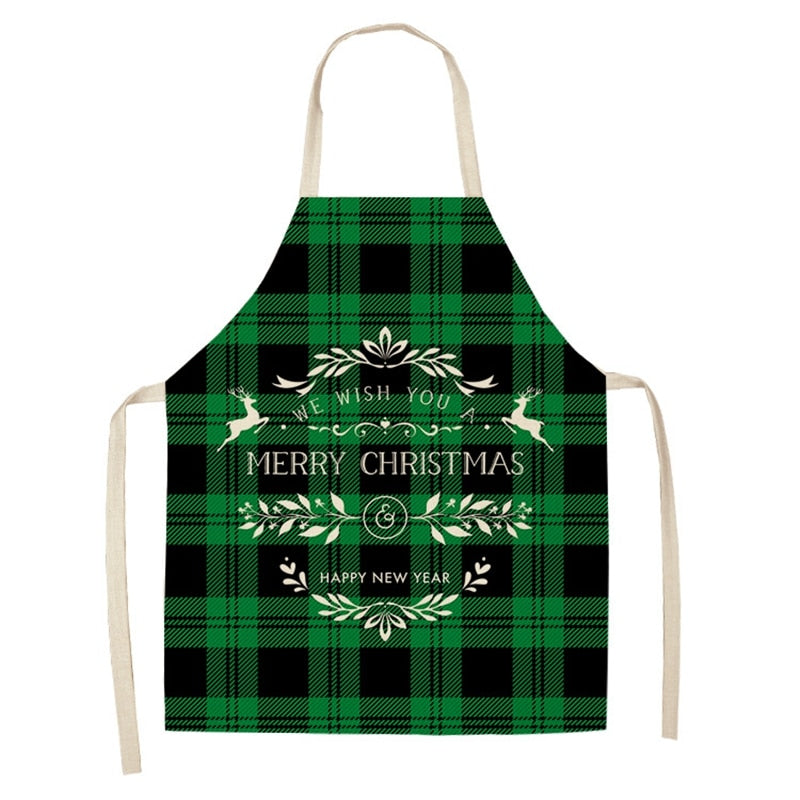 Christmas Themed Linen Apron