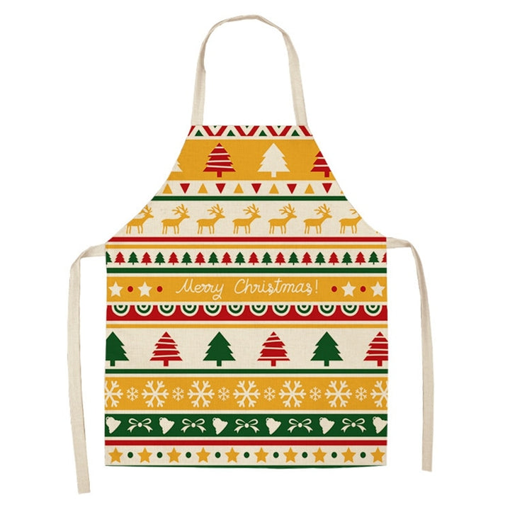 Christmas Themed Linen Apron