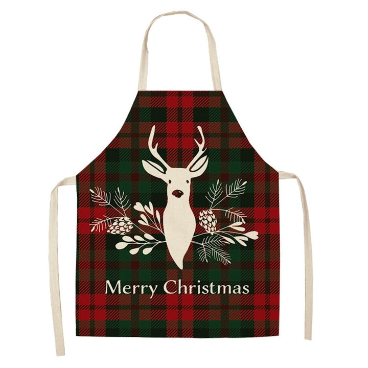 Christmas Themed Linen Apron