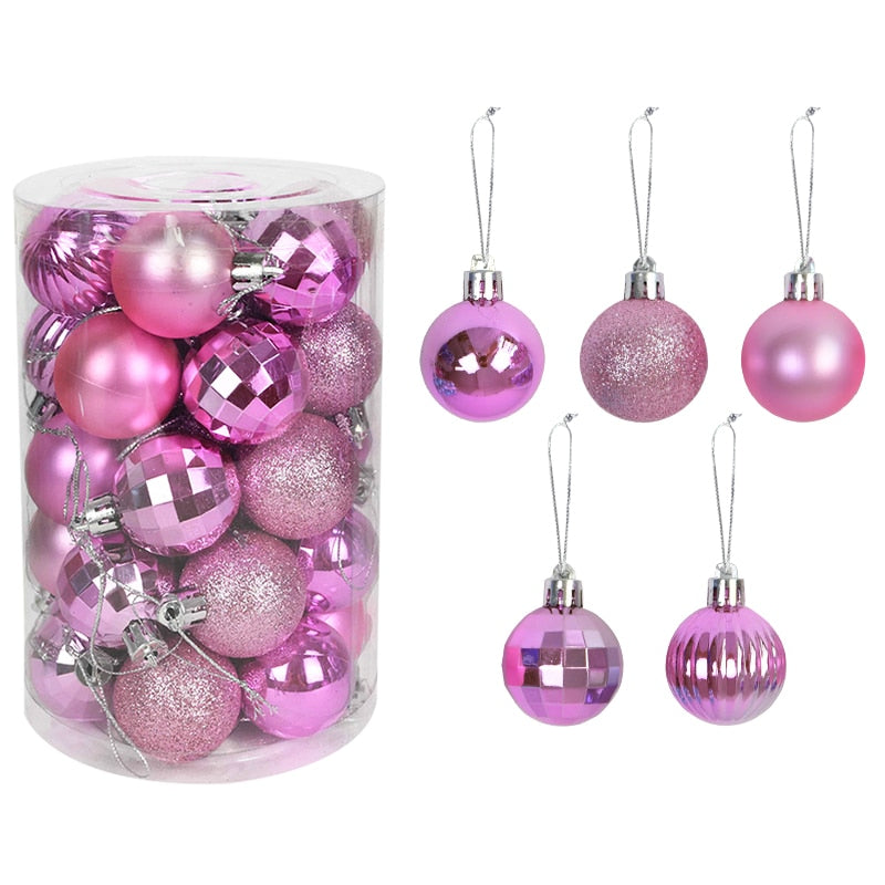 Colorful Christmas Tree Decoration Balls Set