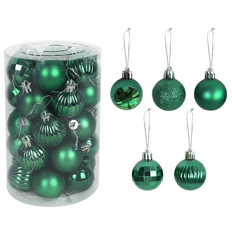 Colorful Christmas Tree Decoration Balls Set
