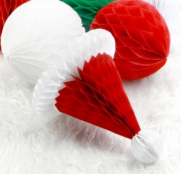 Folding Paper Christmas Hat Decorations Set