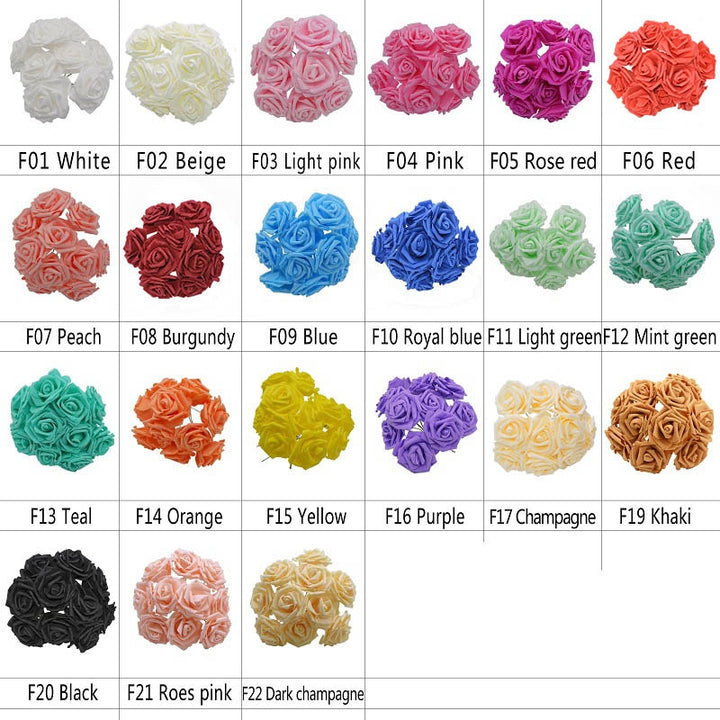 Set of 25 Artificial Foam Roses