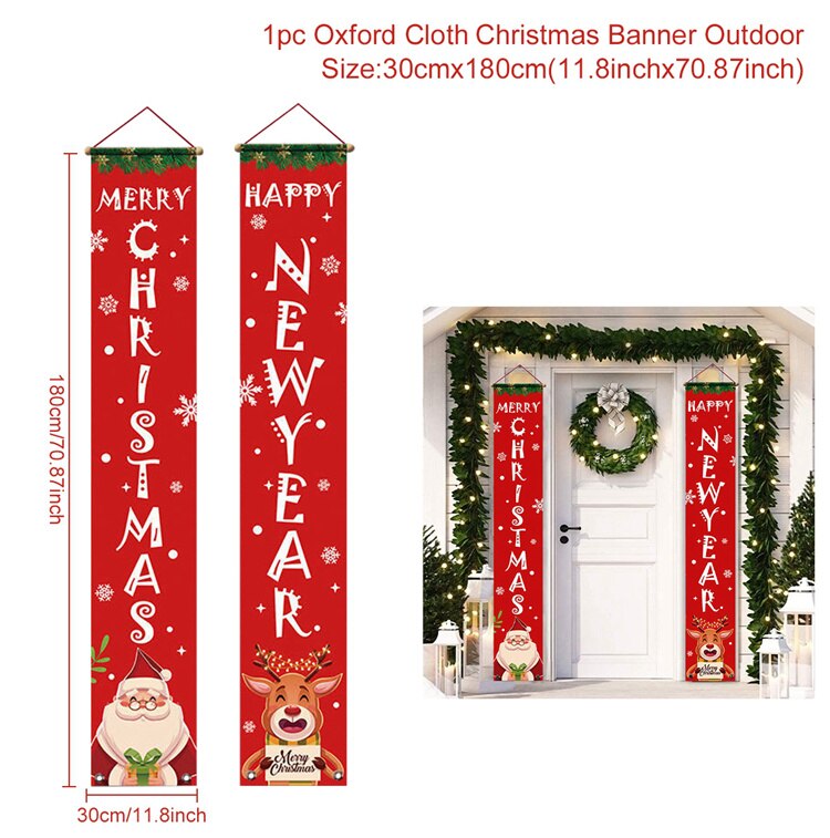 Merry Christmas Hanging Door Banners