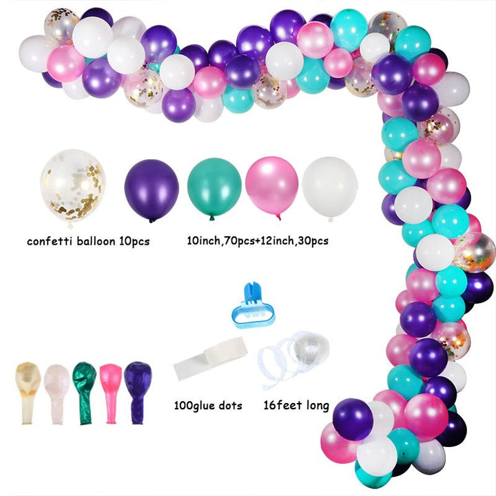 Simple Balloon Garland and Table for Wedding Party