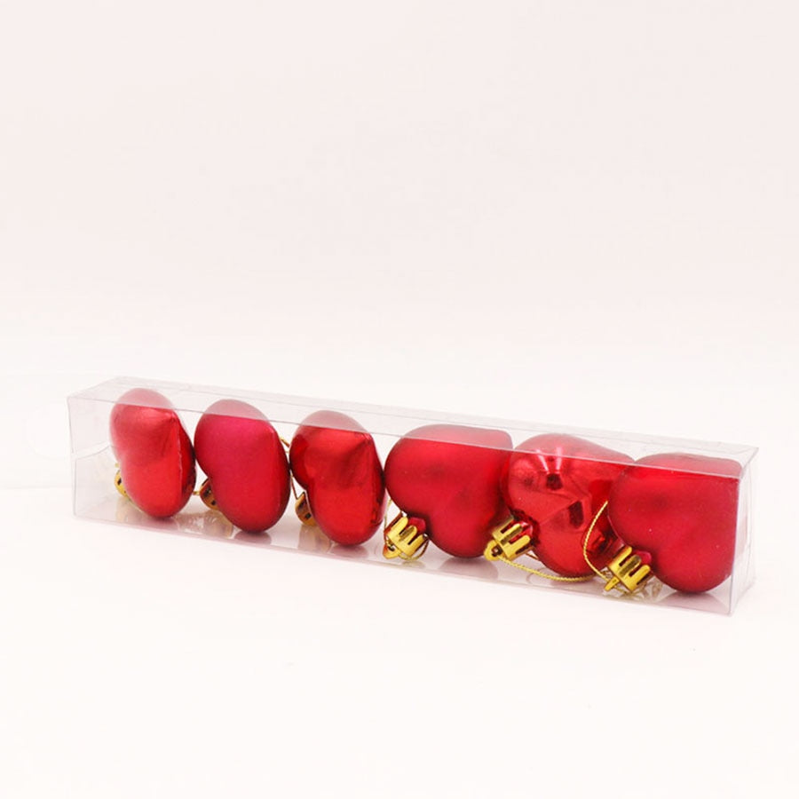 Heart Shaped Christmas Tree Balls Set