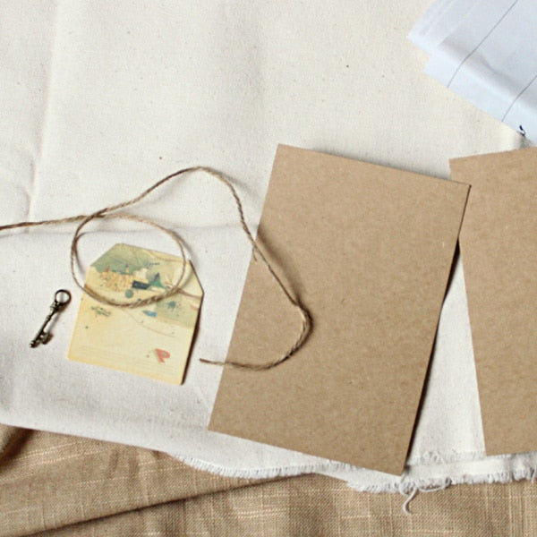 Vintage Style Kraft Paper Postcards