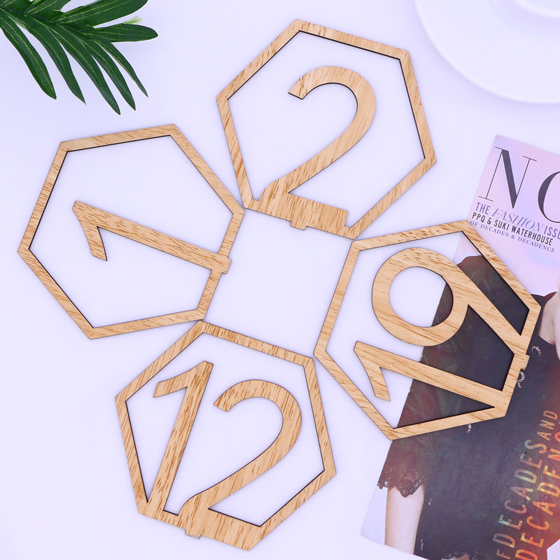 wooden wedding table cards set, view 3 - MRSLM