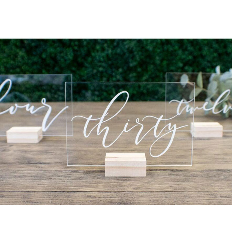acrylic wedding table cards, view 10 - MRSLM