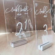 acrylic wedding table cards, view 7 - MRSLM
