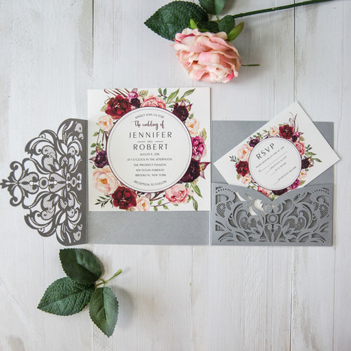 square wedding invitation cards - MRSLM