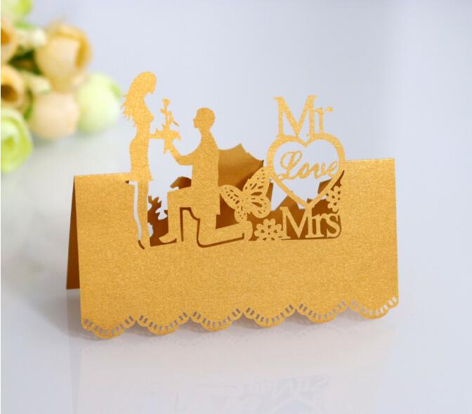 Cute Table Card for Wedding Party 100 pcs Set