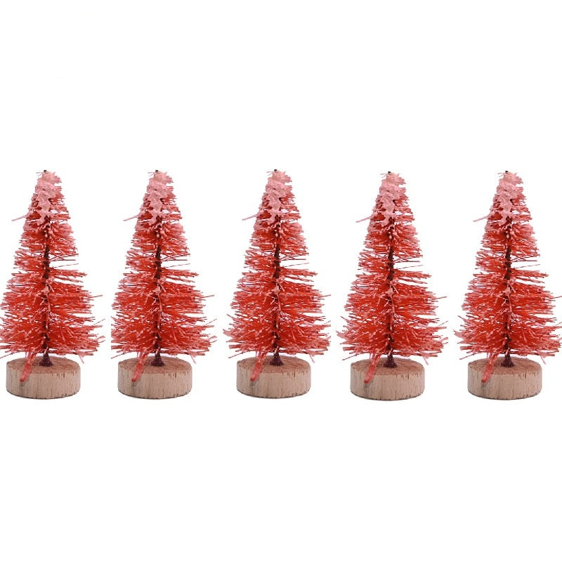 colorful desktop christmas trees set, view 4 - MRSLM