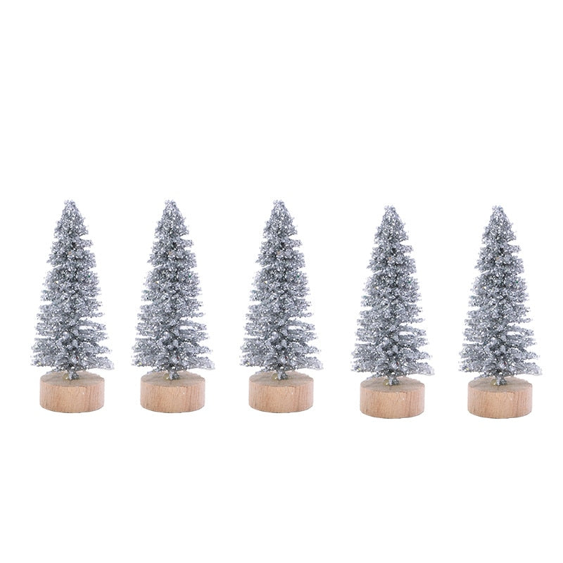 Colorful Desktop Christmas Trees 5 Pcs Set