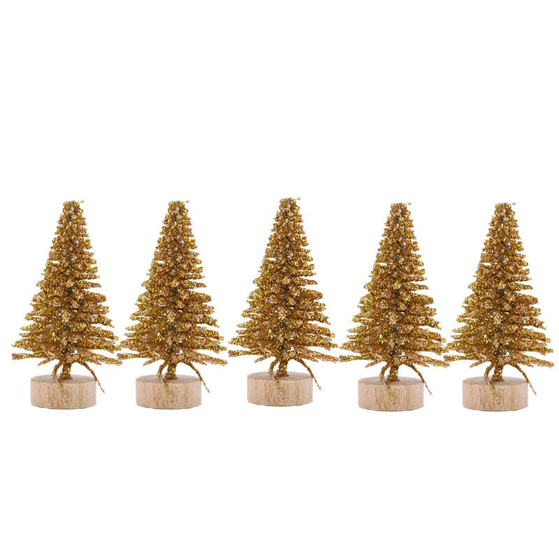 Colorful Desktop Christmas Trees 5 Pcs Set