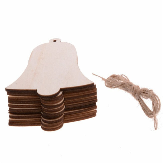 Wooden Christmas Tree Hanging Pendants Set