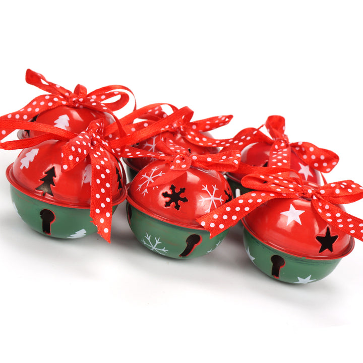 Multicolor Metal Jingle Bells With Ribbon