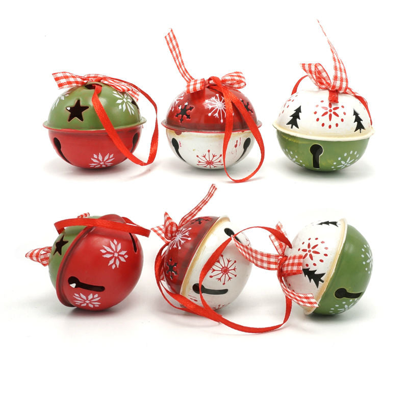 Multicolor Metal Jingle Bells With Ribbon