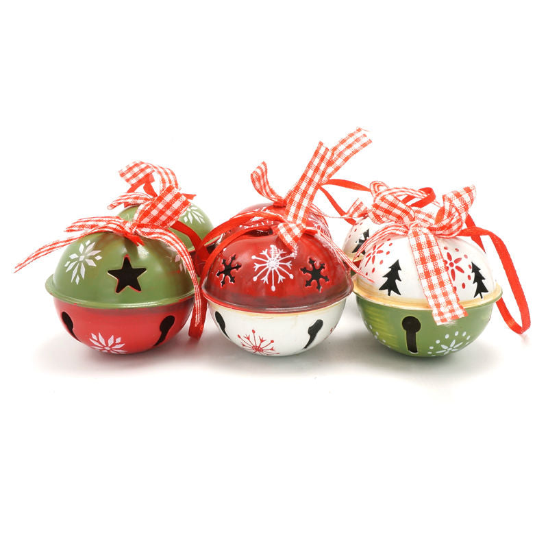 Multicolor Metal Jingle Bells With Ribbon