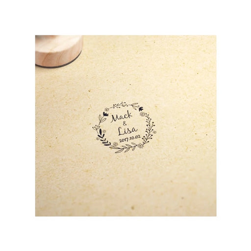 personalized wood wedding stamp - MRSLM